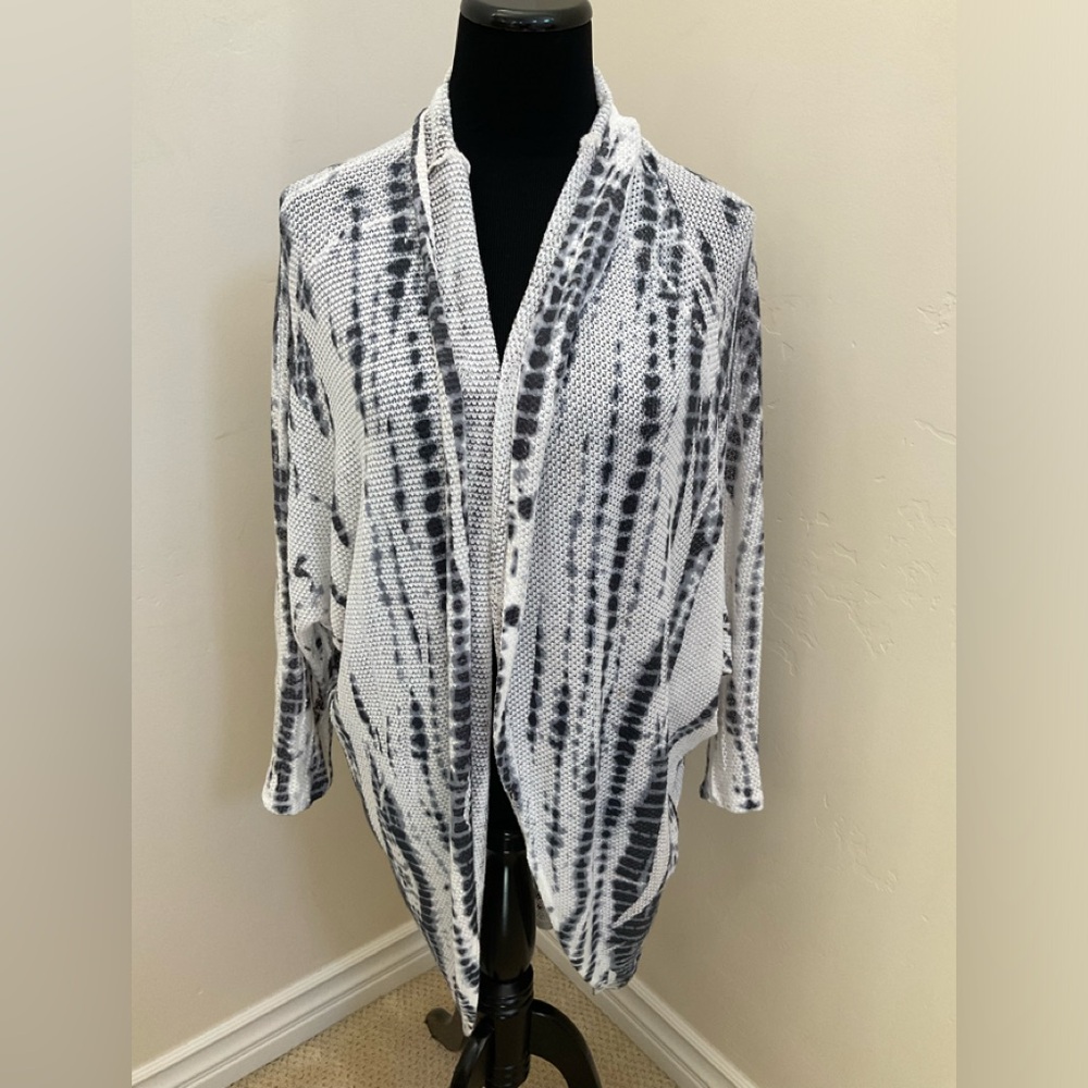 Enti Glamour | Tie-Dye Open Front Long Cardigan